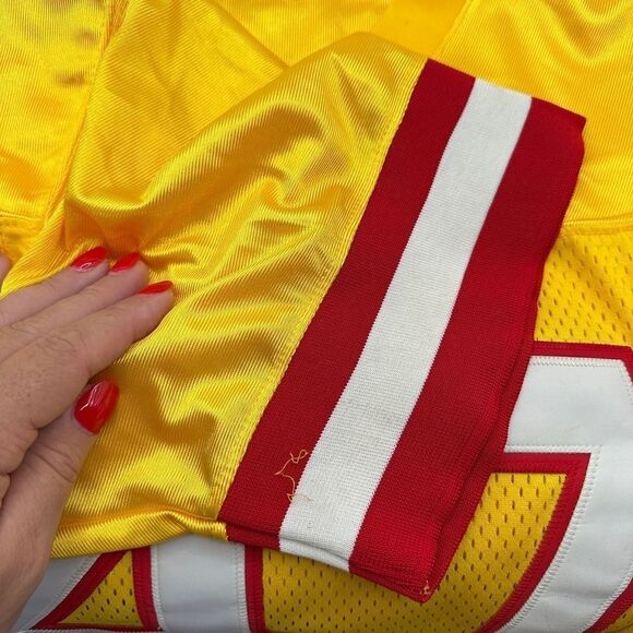 Tampa Bay Bucs John Lynch #47 Stitch Mitchell Ness Yellow Throwback Jersey XL/52 - Picture 15 of 16